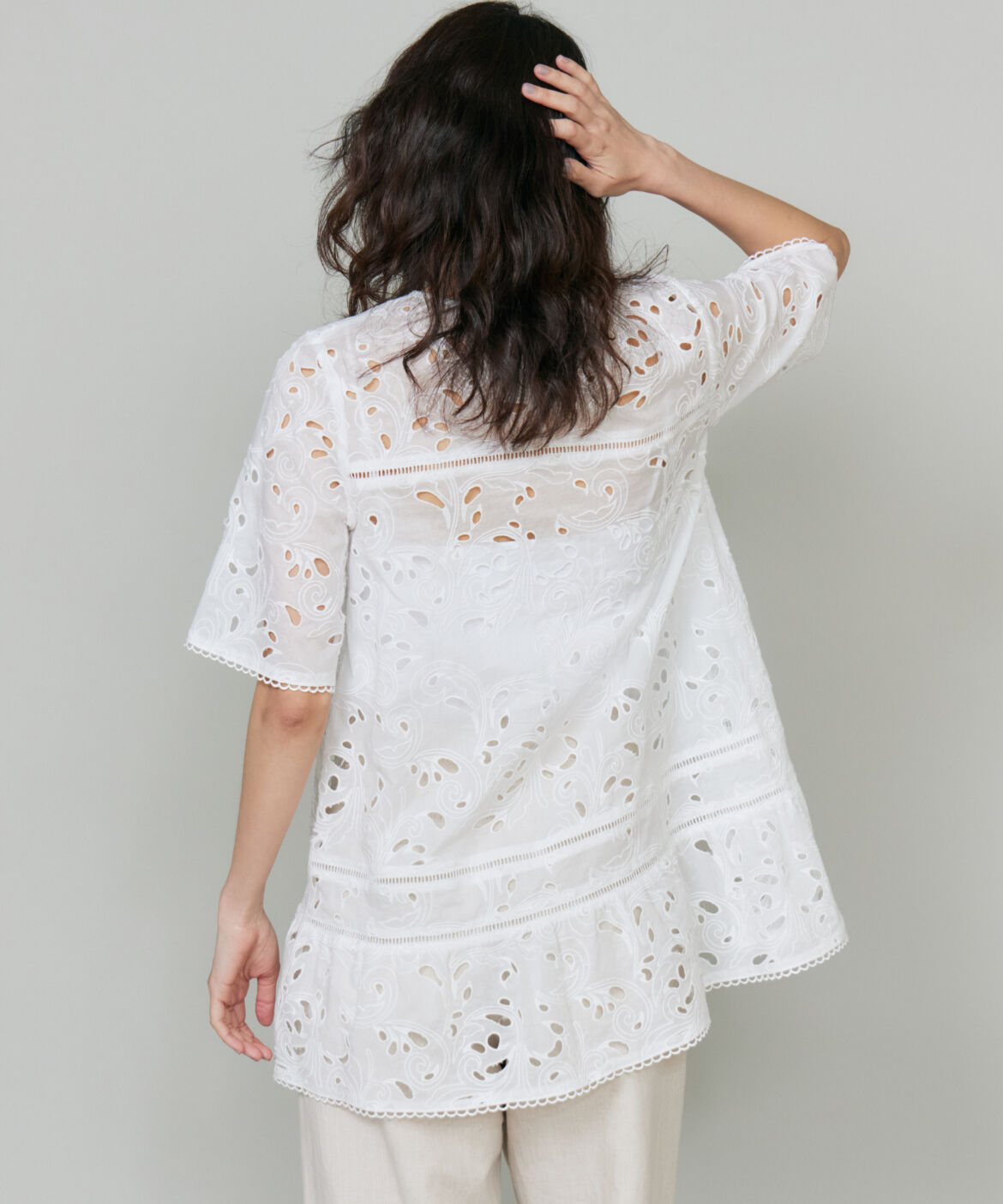 la veille by SUPERIOR CLOSET「刺繍チュニックブラウス」|シャツ・ブラウス|