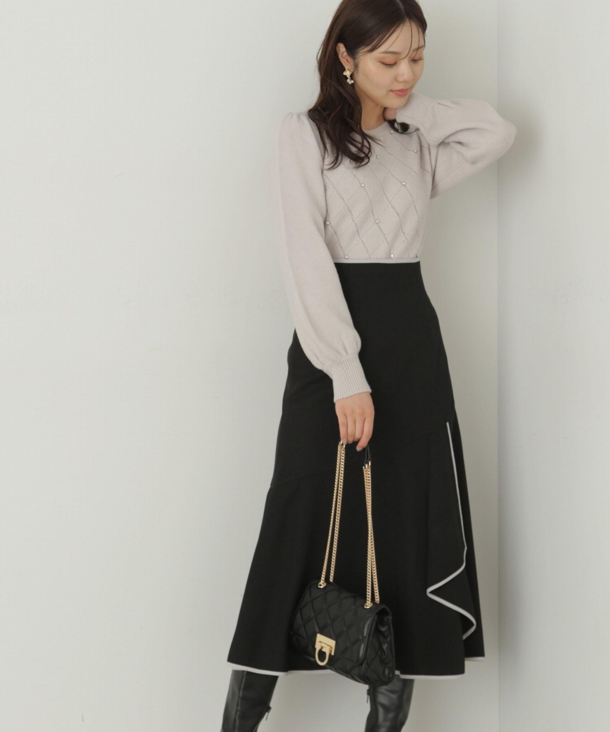 PROPORTION BODY DRESSING「パイピングマーメイドスカート」|スカート|