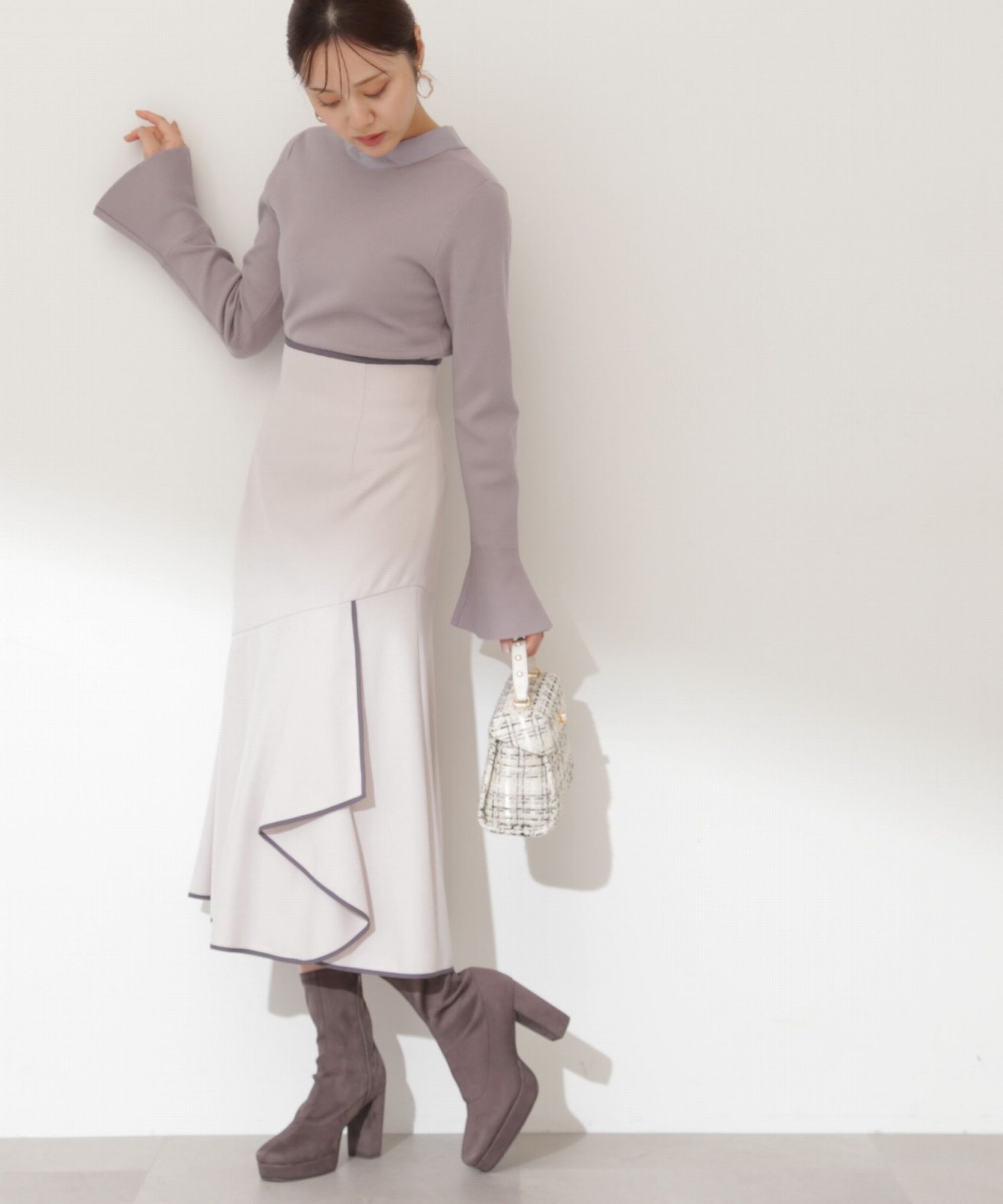 PROPORTION BODY DRESSING「パイピングマーメイドスカート」|スカート|