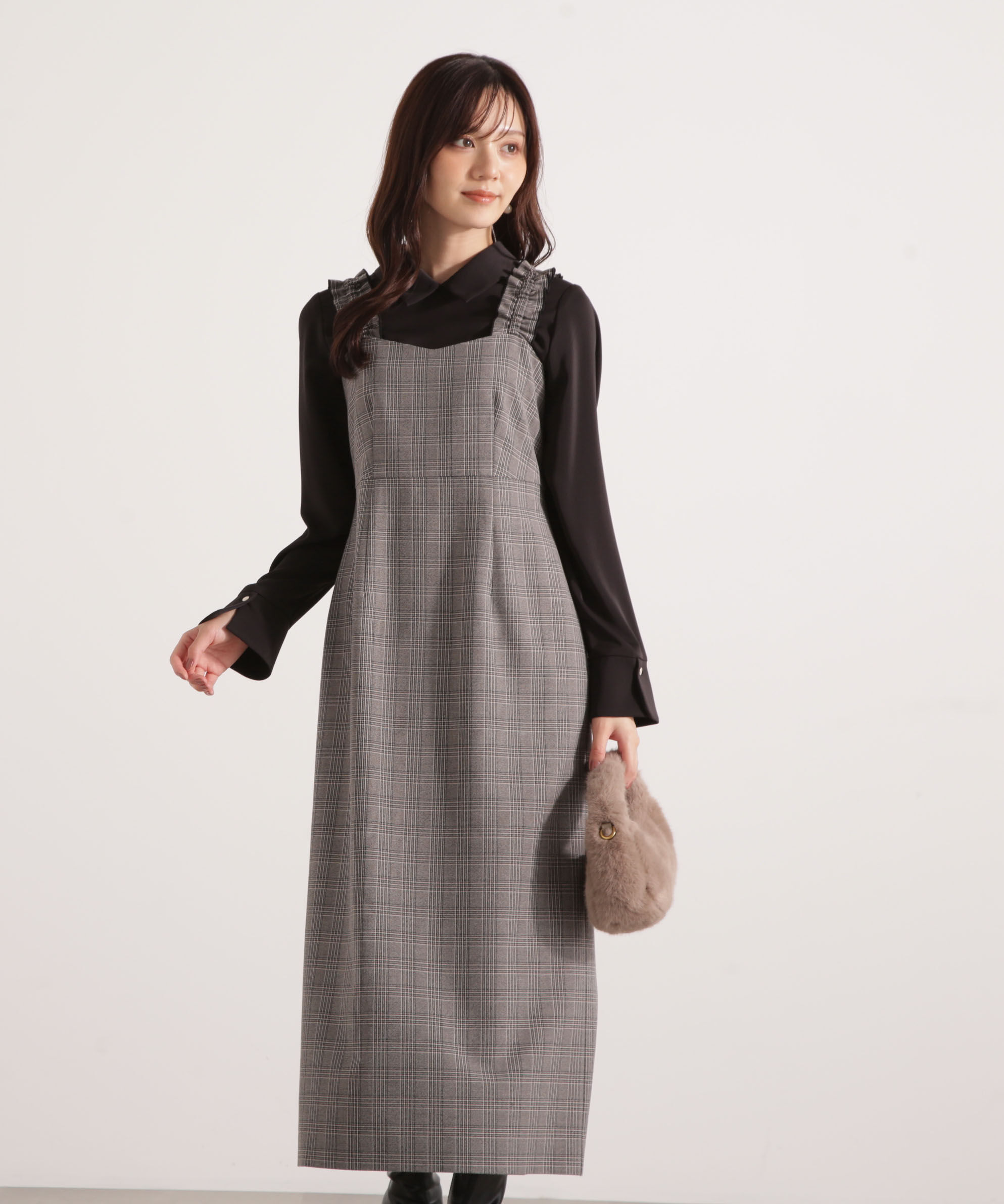 PROPORTION BODY DRESSING「フリルショルダーワンピース 25AW」|ワンピース|