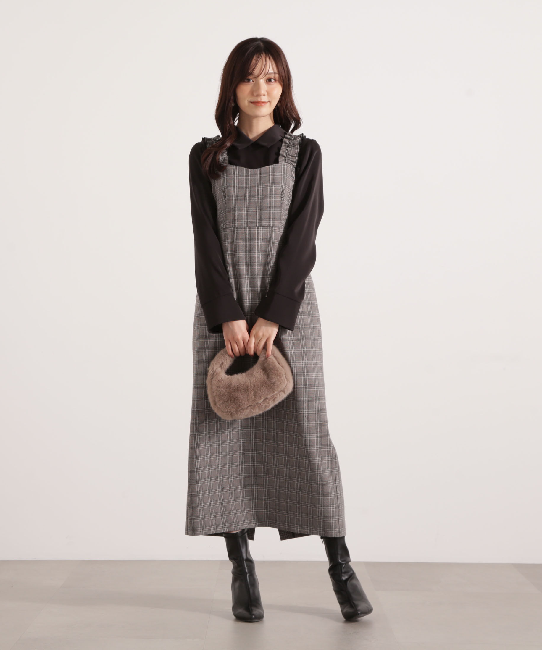 PROPORTION BODY DRESSING「フリルショルダーワンピース 25AW」|ワンピース|