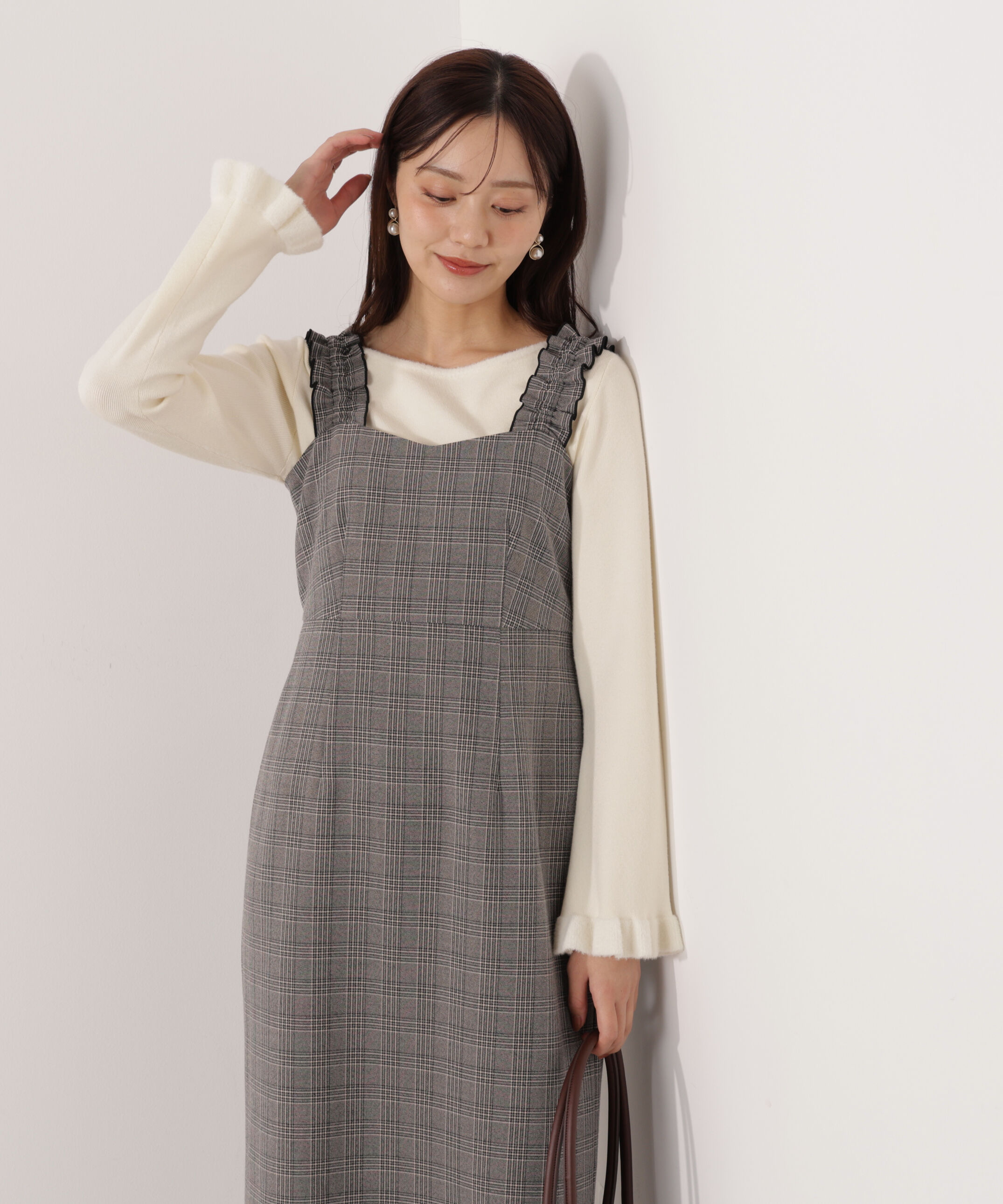PROPORTION BODY DRESSING「フリルショルダーワンピース 25AW」|ワンピース|