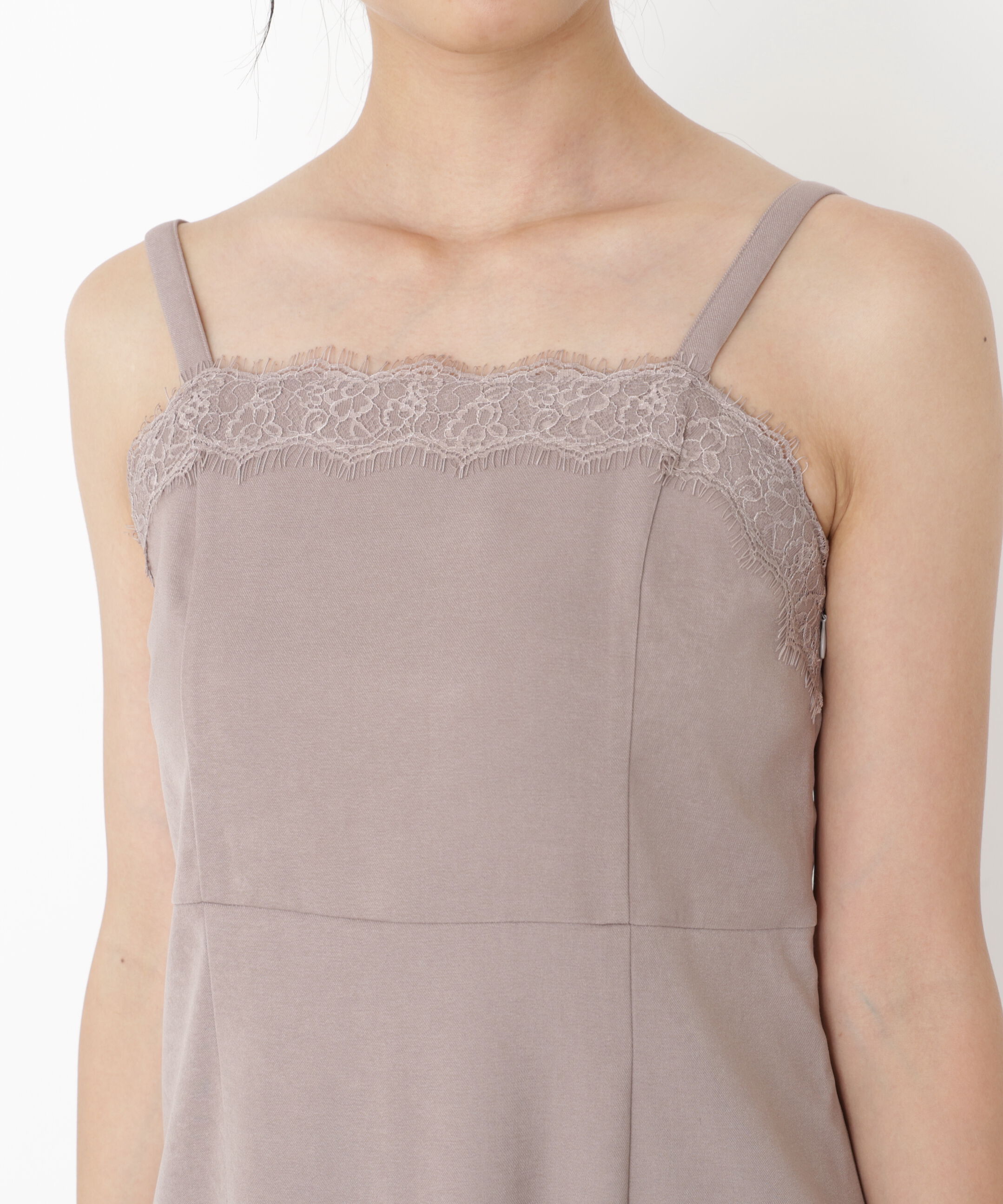 PROPORTION BODY DRESSING「レース付きキャミワンピース 25AW」|ワンピース|