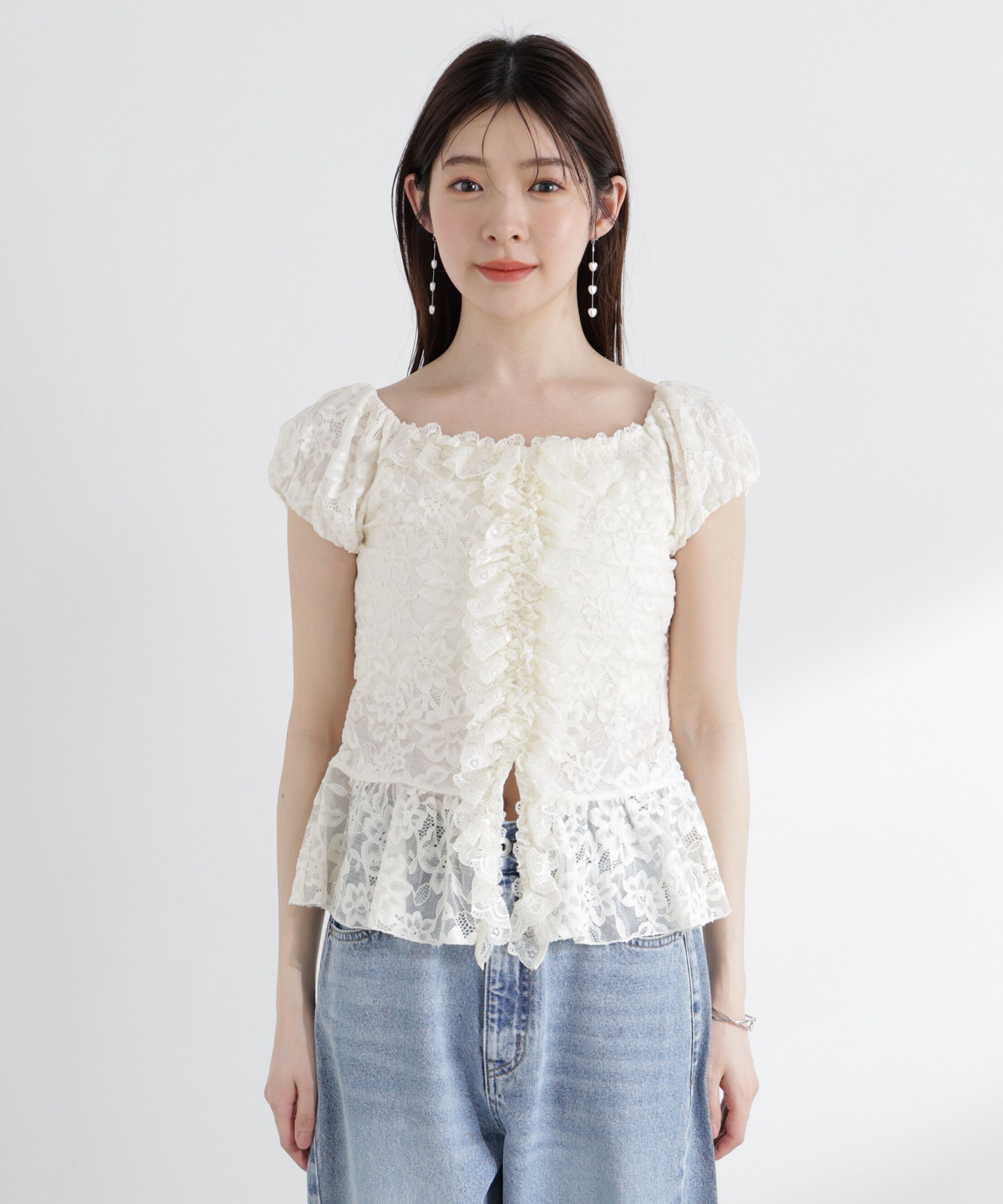 PROPORTION BODY DRESSING「〈a/mie〉レースフリルカットソー」|Tシャツ・カットソー|