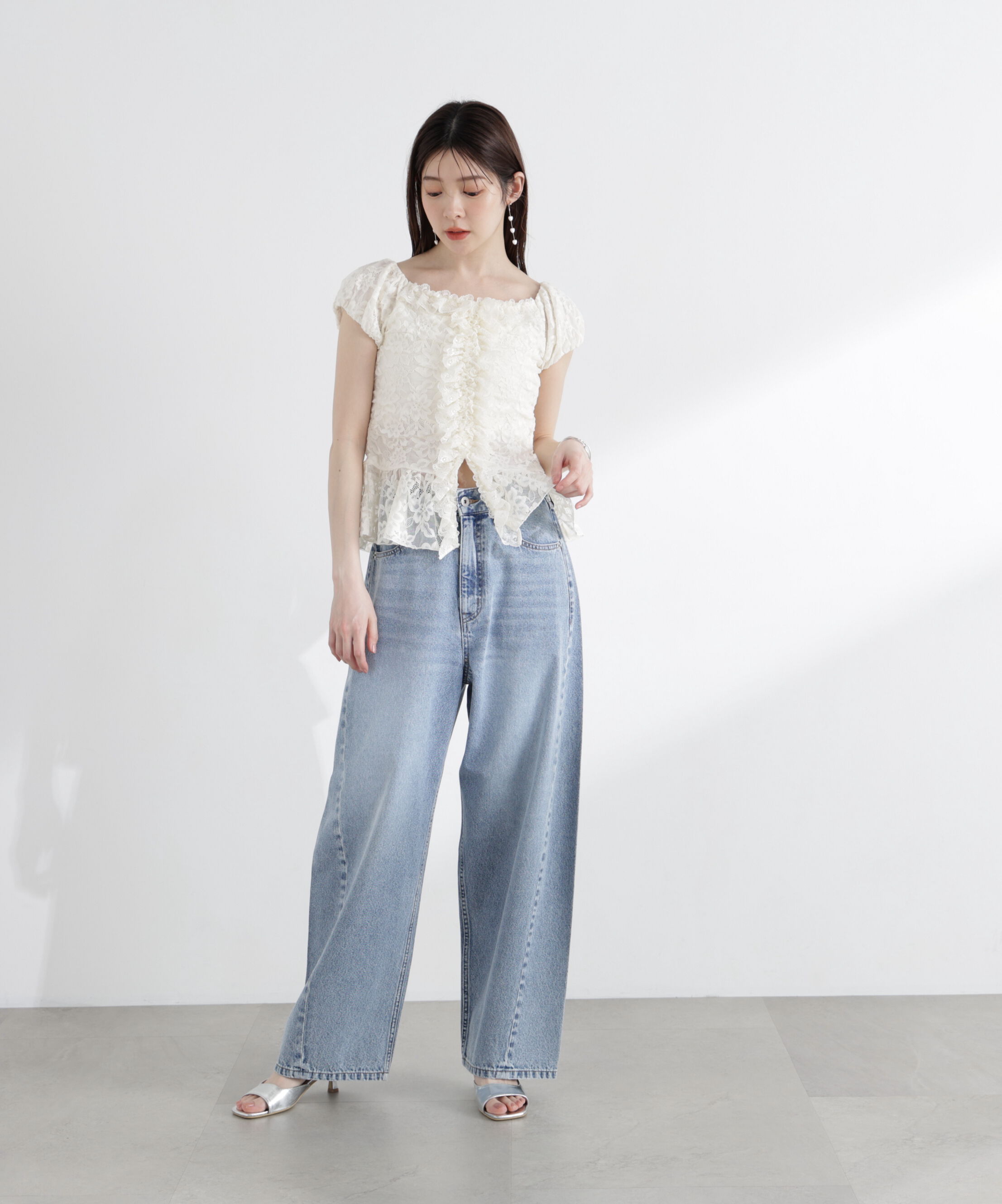 PROPORTION BODY DRESSING「〈a/mie〉レースフリルカットソー」|Tシャツ・カットソー|