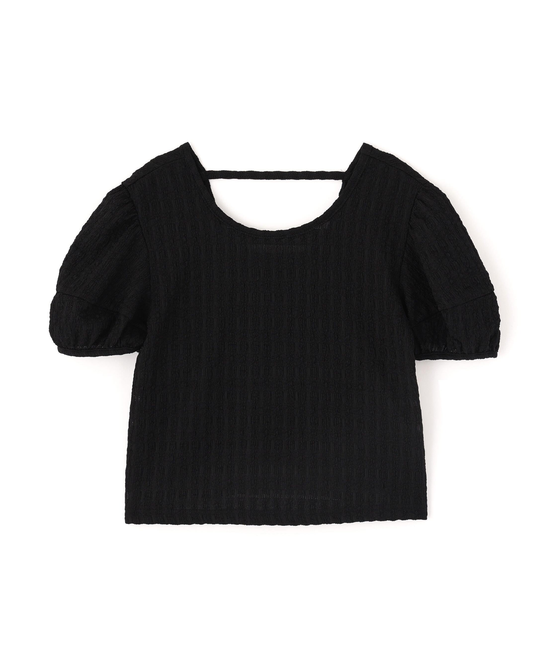 PROPORTION BODY DRESSING「バックオープンパフスリーブトップス26SS」|Tシャツ・カットソー|ブラック