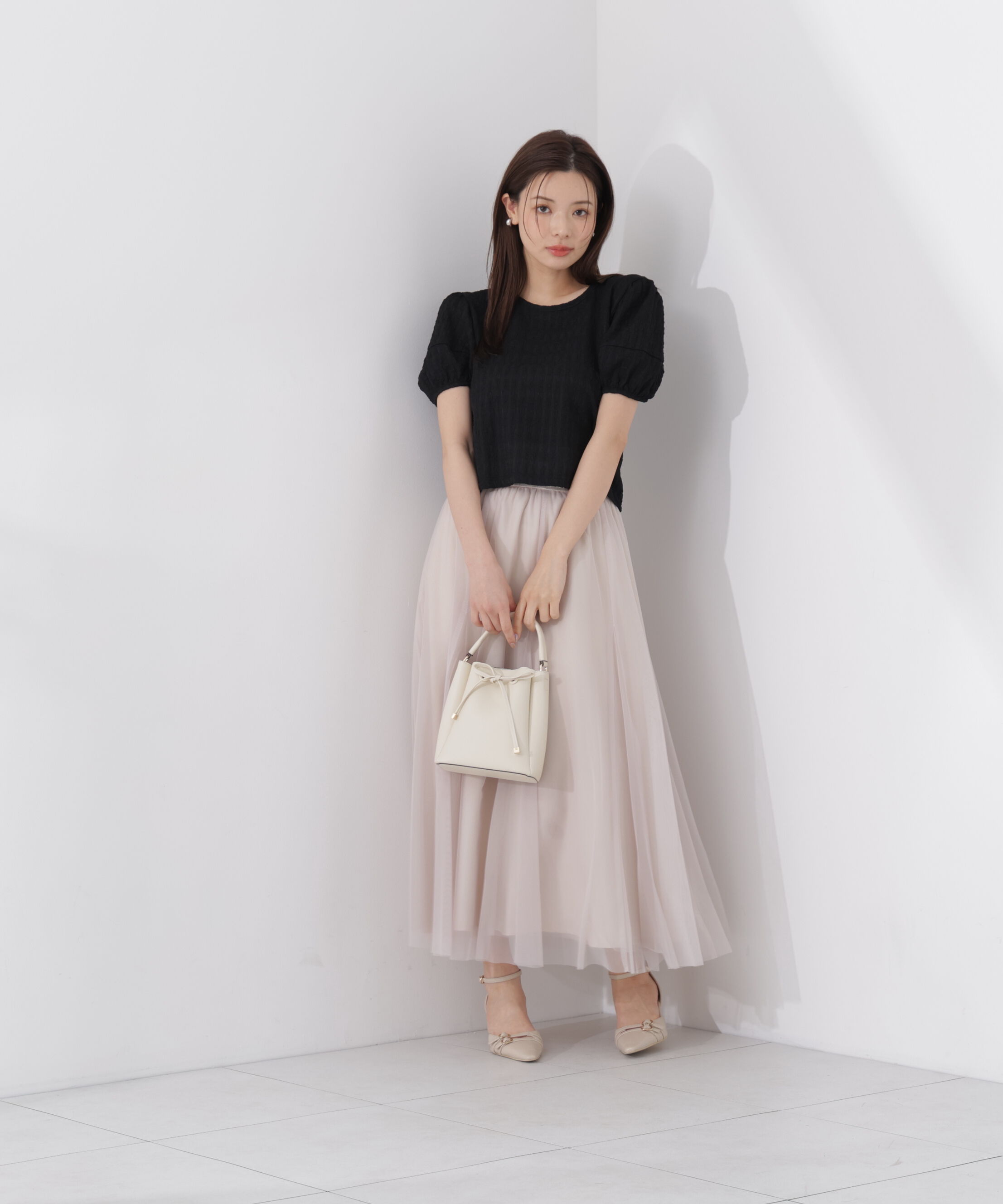 PROPORTION BODY DRESSING「バックオープンパフスリーブトップス26SS」|Tシャツ・カットソー|
