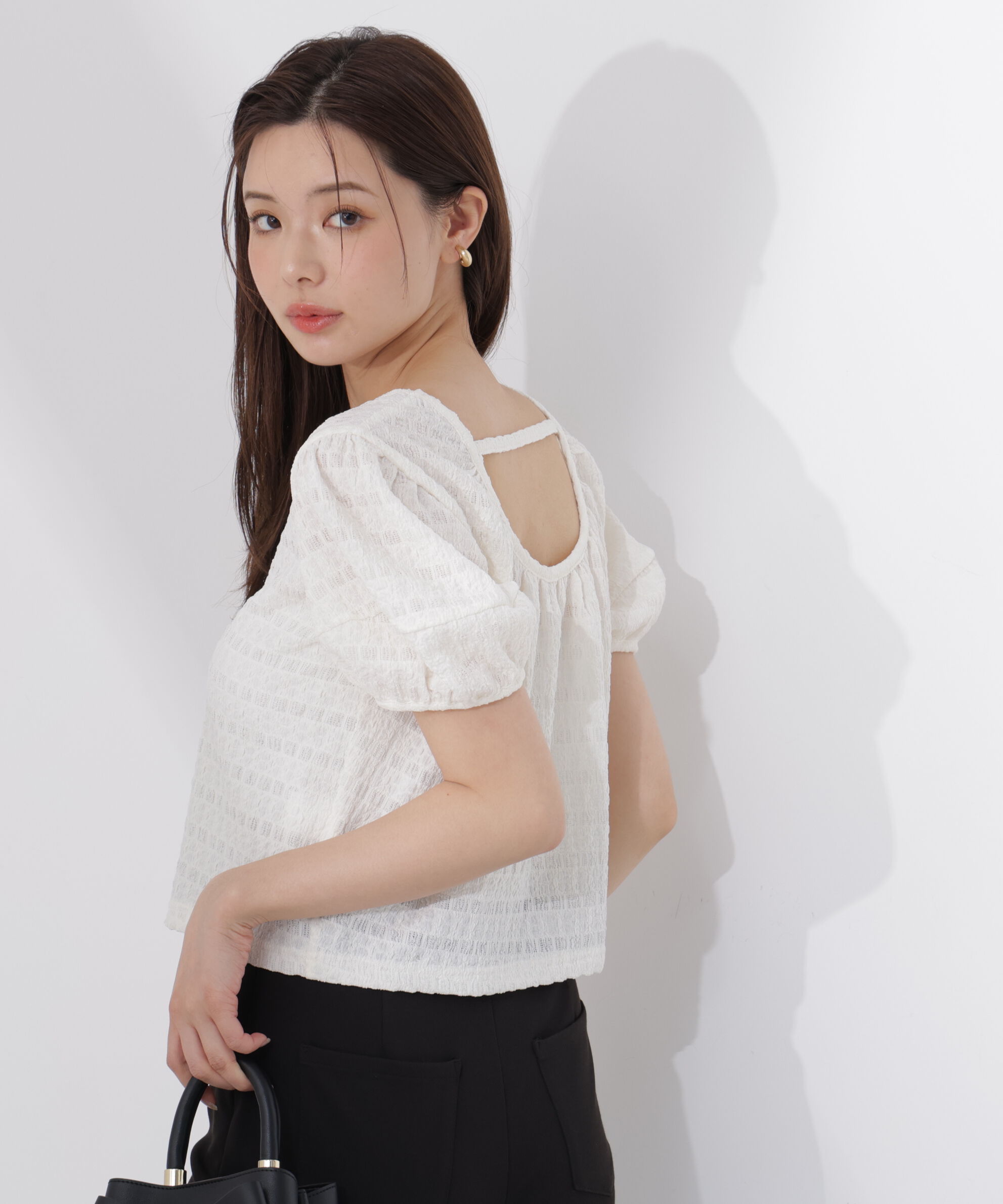 PROPORTION BODY DRESSING「バックオープンパフスリーブトップス26SS」|Tシャツ・カットソー|