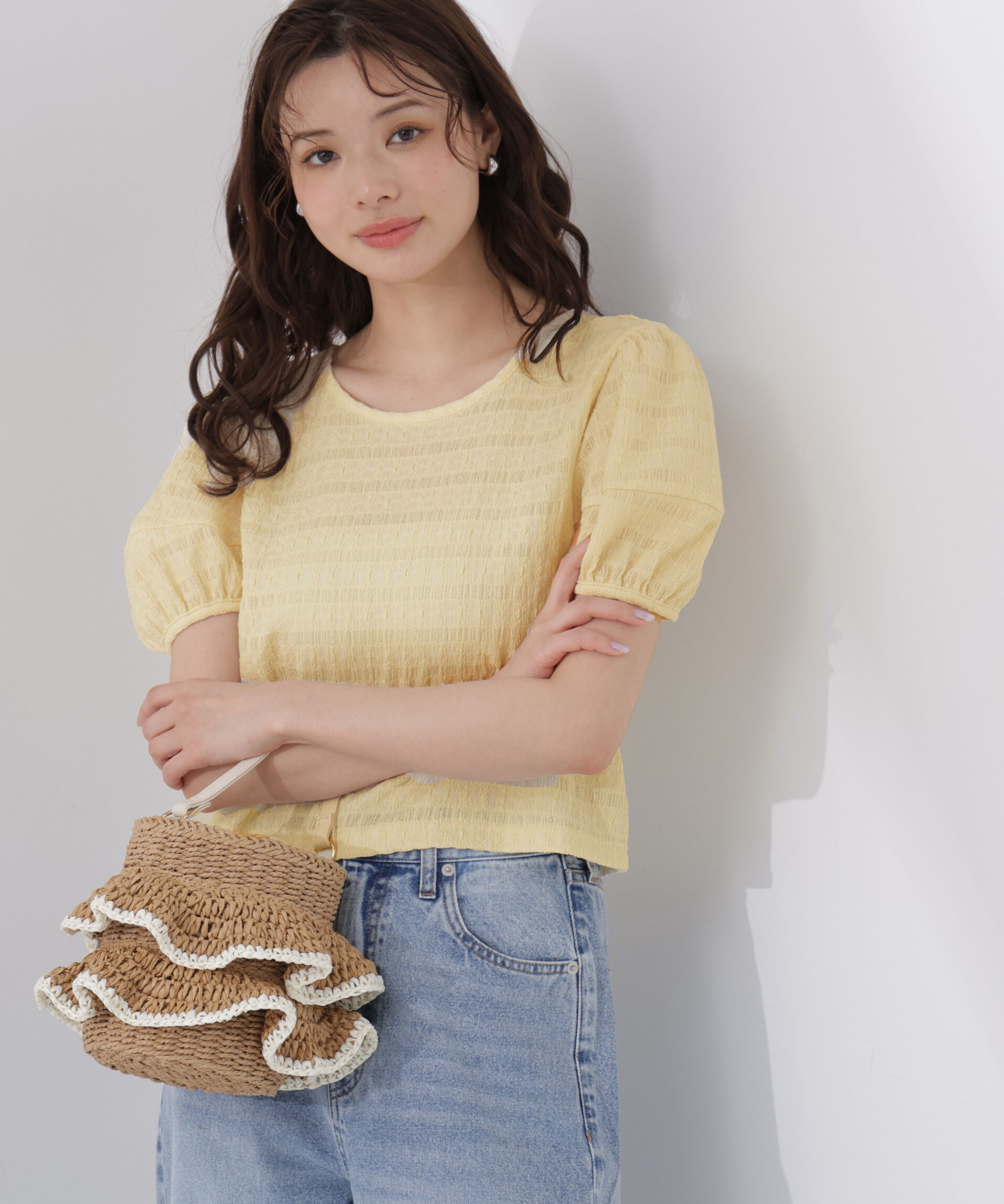 PROPORTION BODY DRESSING「バックオープンパフスリーブトップス26SS」|Tシャツ・カットソー|