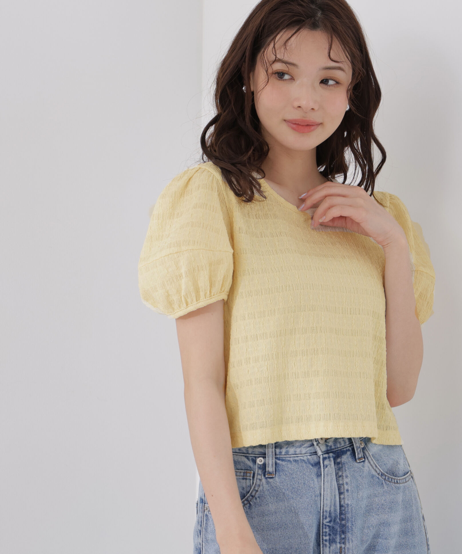 PROPORTION BODY DRESSING「バックオープンパフスリーブトップス26SS」|Tシャツ・カットソー|
