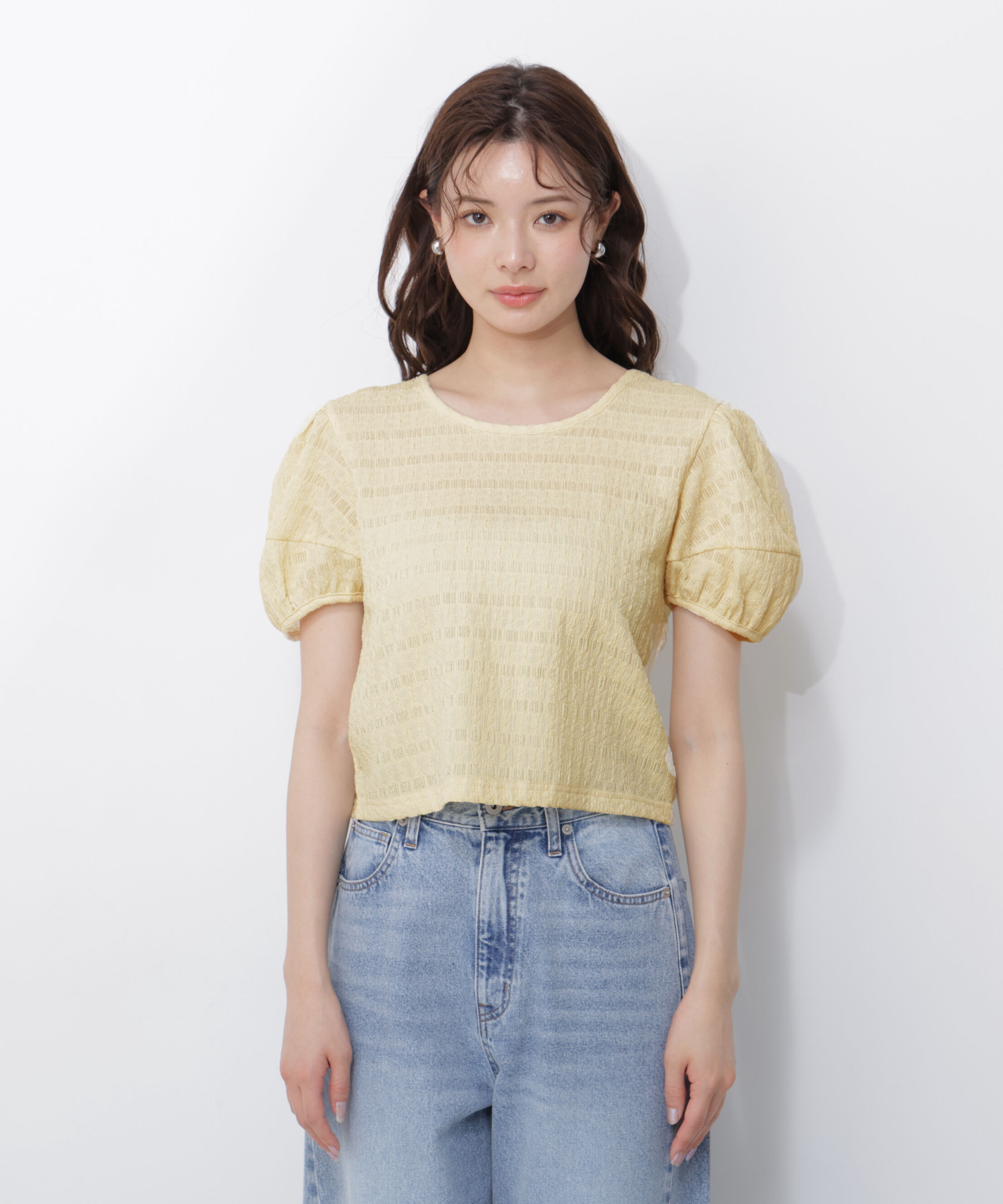 PROPORTION BODY DRESSING「バックオープンパフスリーブトップス26SS」|Tシャツ・カットソー|