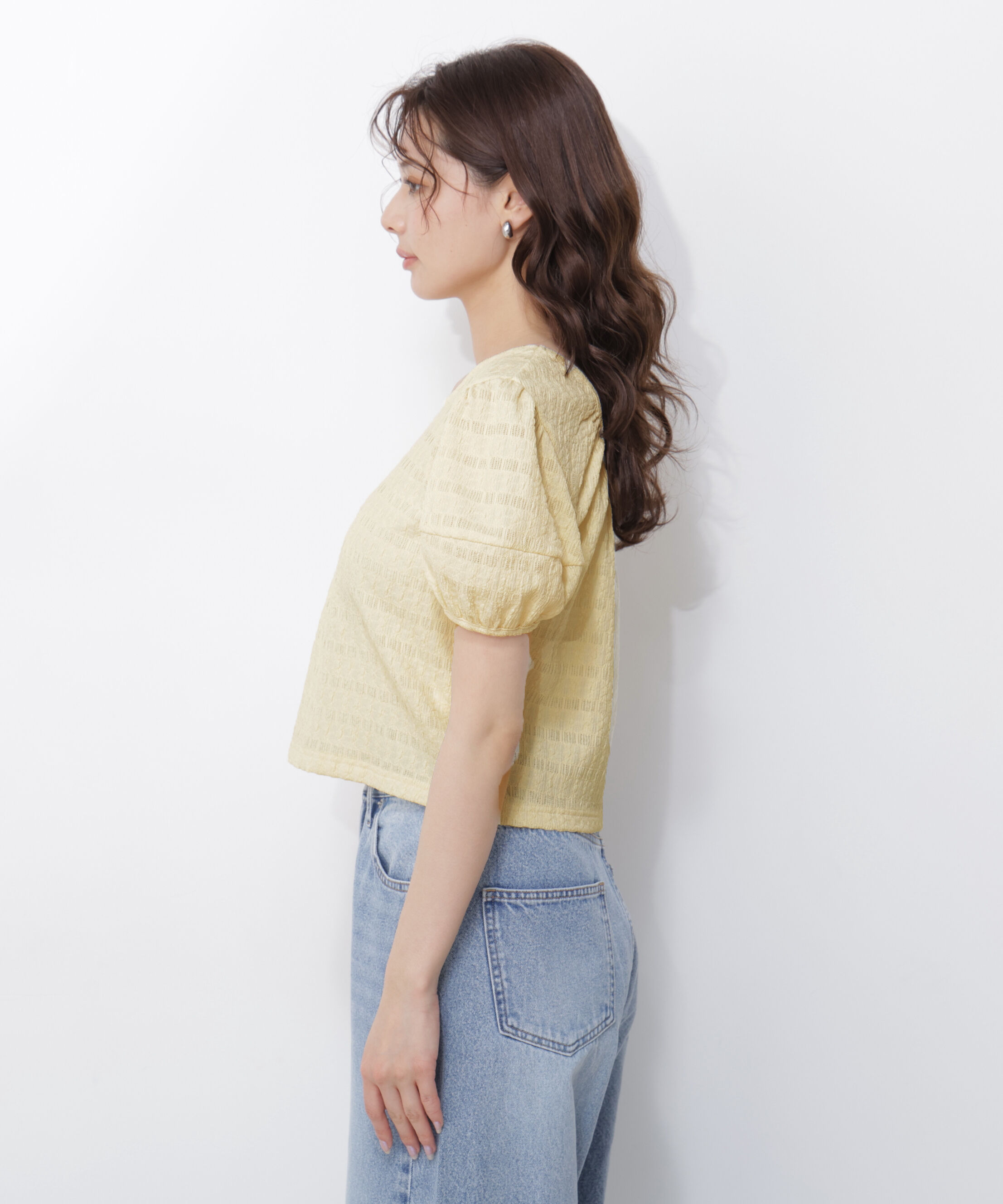 PROPORTION BODY DRESSING「バックオープンパフスリーブトップス26SS」|Tシャツ・カットソー|