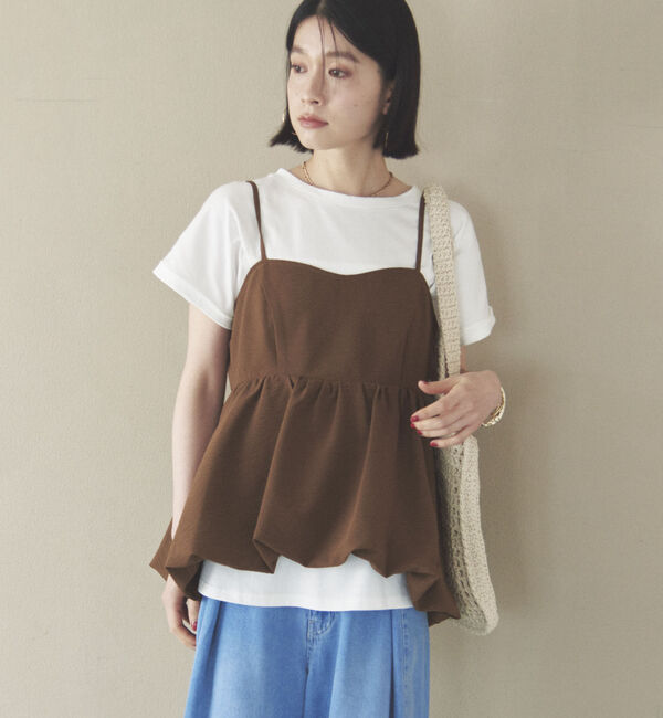 Doux archives「バルーンビスチェ」|シャツ・ブラウス|BROWN