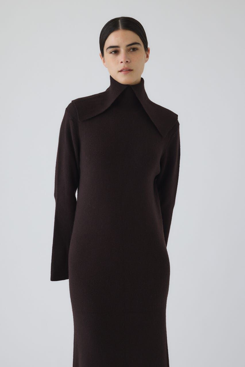 RIM.ARK 「Long high collar knit dress」|ワンピース|BRN