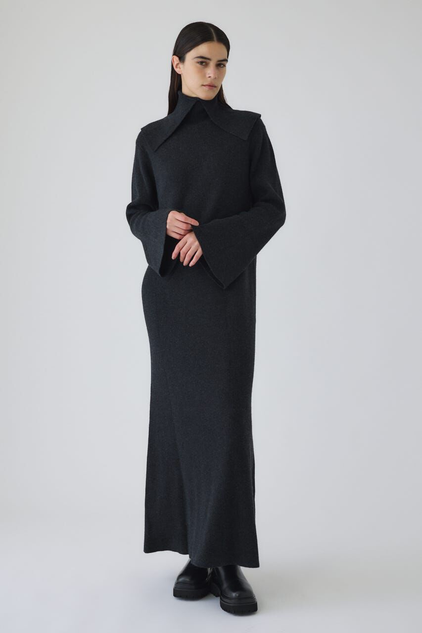 RIM.ARK 「Long high collar knit dress」|ワンピース|