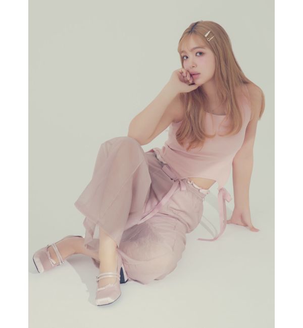 CALNAMUR「CUP IN RIBBON TANK TOP/カップインリボンタンクトップ」|Tシャツ・カットソー|