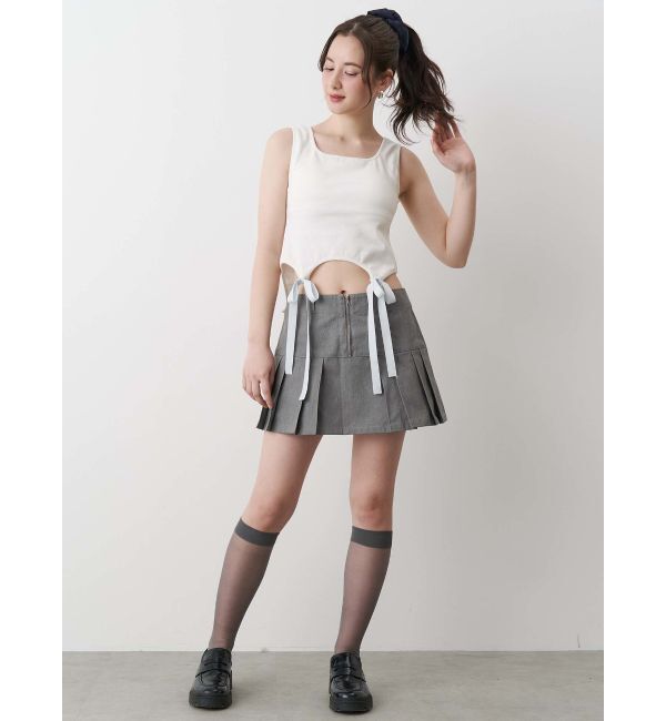CALNAMUR「CUP IN RIBBON TANK TOP/カップインリボンタンクトップ」|Tシャツ・カットソー|