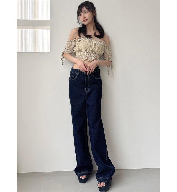 RESEXXY「シャーリングクロップドトップス」|Tシャツ・カットソー|