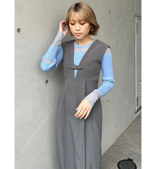 MURUA「フロントベルトジャンパースカート」|ワンピース|