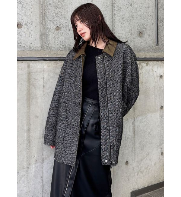 MURUA「リバーシブルミドルコート」|ステンカラーコート|