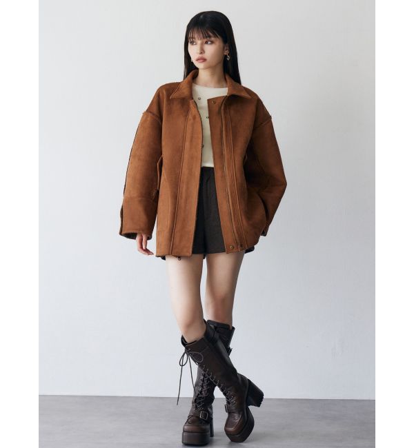 MURUA「リバーシブルミドルコート」|ステンカラーコート|