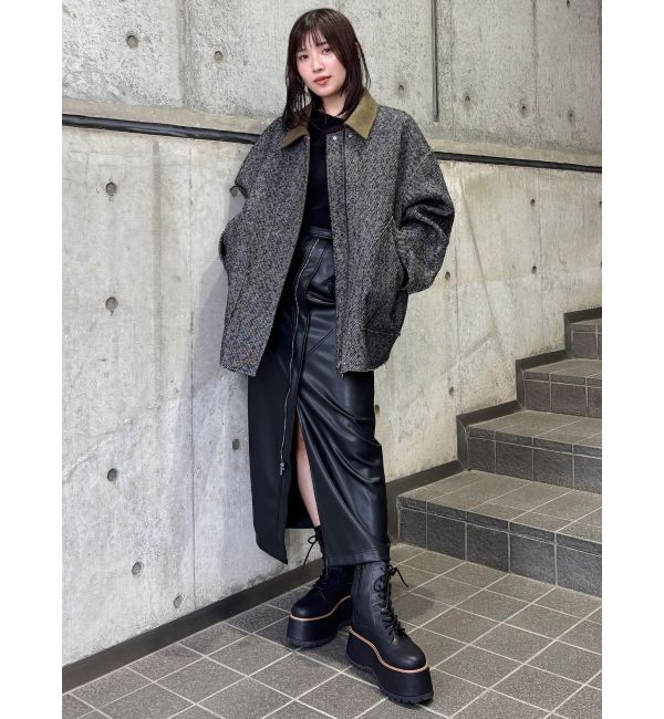 MURUA「リバーシブルミドルコート」|ステンカラーコート|