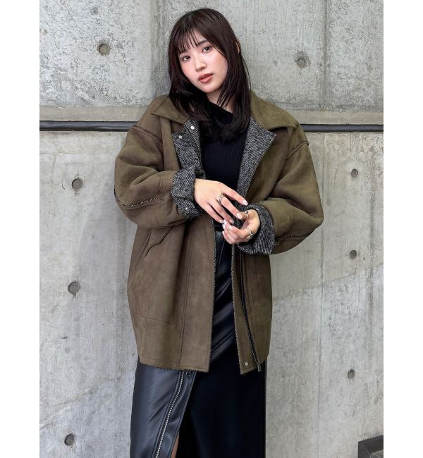 MURUA「リバーシブルミドルコート」|ステンカラーコート|