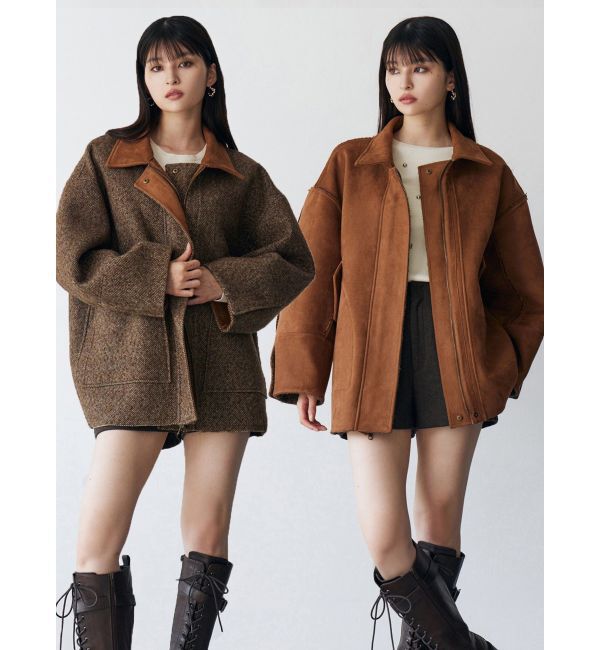 MURUA「リバーシブルミドルコート」|ステンカラーコート|