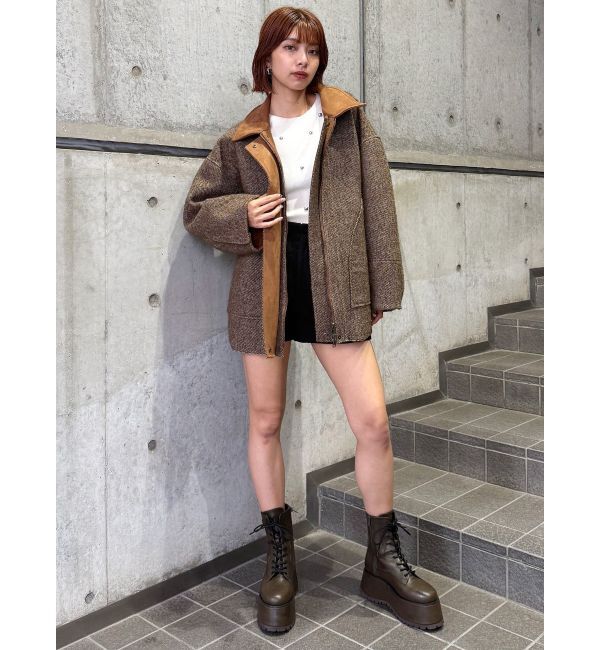MURUA「リバーシブルミドルコート」|ステンカラーコート|