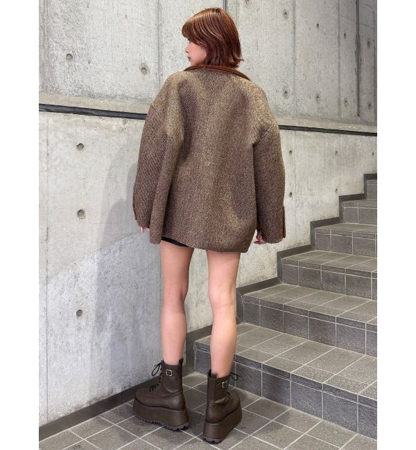 MURUA「リバーシブルミドルコート」|ステンカラーコート|