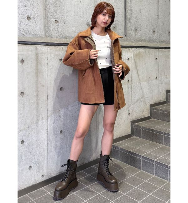 MURUA「リバーシブルミドルコート」|ステンカラーコート|
