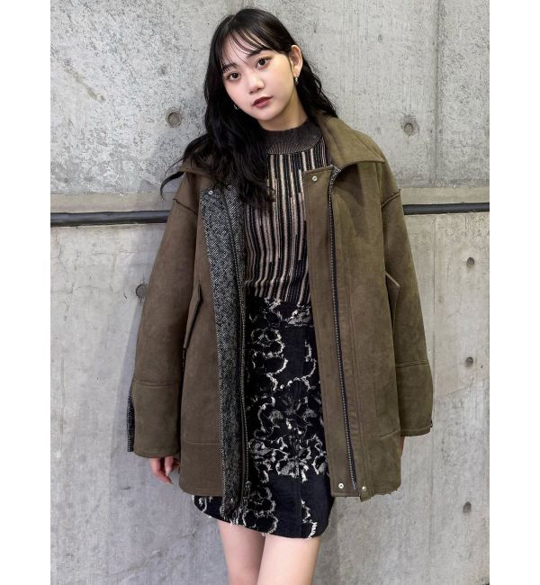 MURUA「リバーシブルミドルコート」|ステンカラーコート|