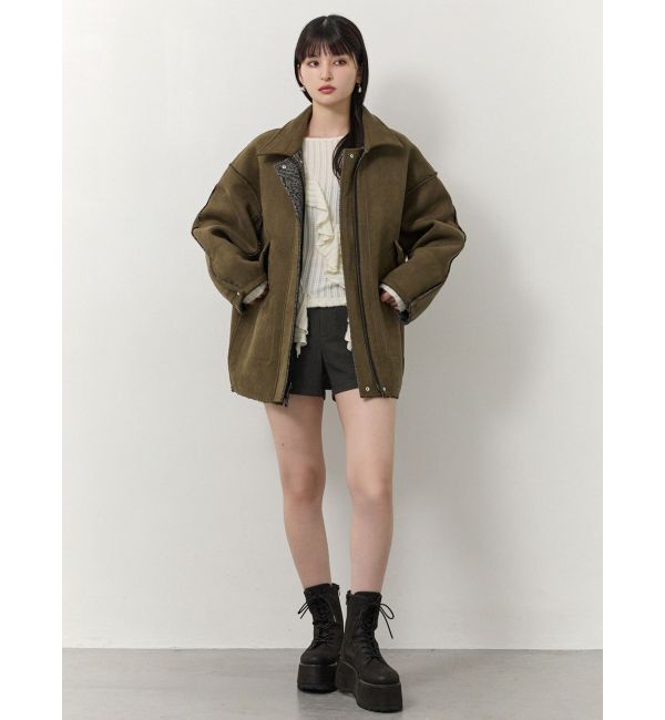 MURUA「リバーシブルミドルコート」|ステンカラーコート|