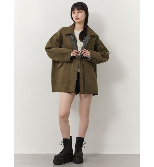 MURUA「リバーシブルミドルコート」|ステンカラーコート|