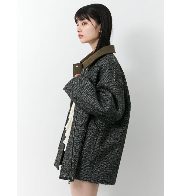 MURUA「リバーシブルミドルコート」|ステンカラーコート|