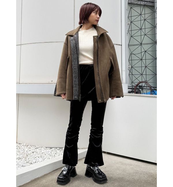 MURUA「リバーシブルミドルコート」|ステンカラーコート|
