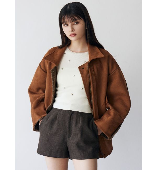 MURUA「リバーシブルミドルコート」|ステンカラーコート|