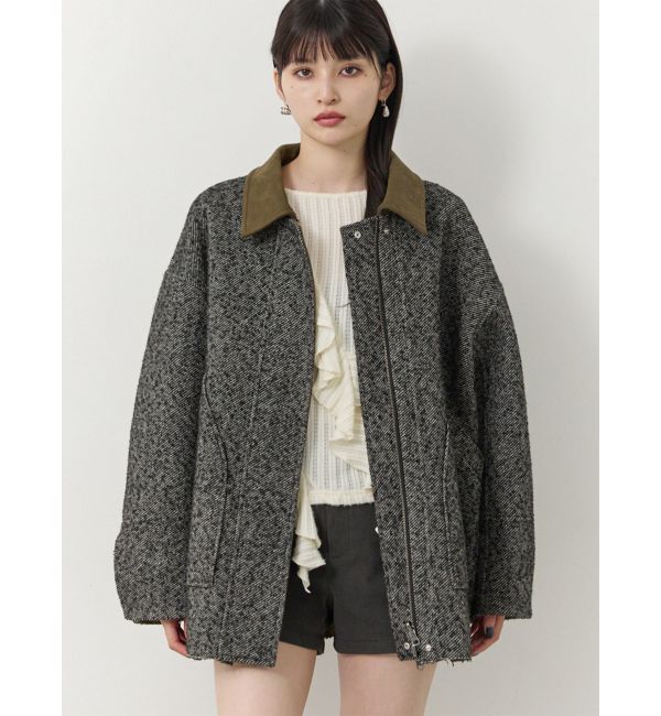 MURUA「リバーシブルミドルコート」|ステンカラーコート|カーキ