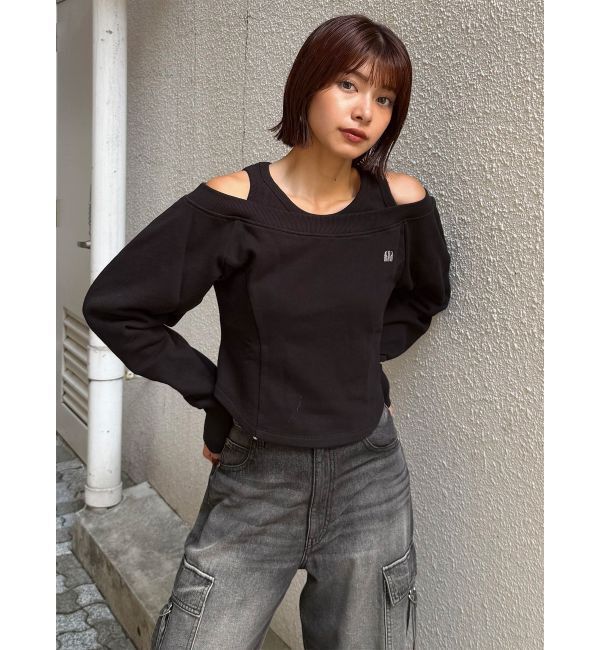 MURUA「タンクレイヤードスウェットトップス」|Tシャツ・カットソー|