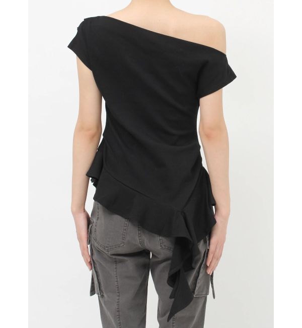 MURUA「ラッフルヘムワンショルトップス」|Tシャツ・カットソー|