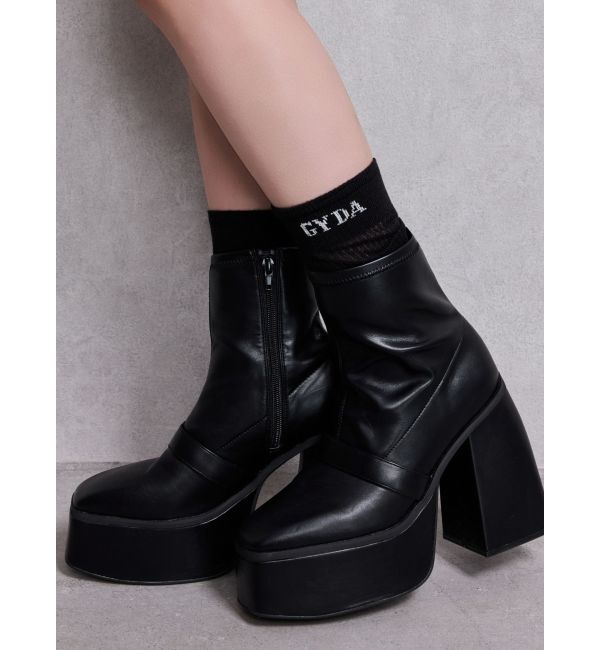 GYDA「GD bijou 2WAYチャンキーショートブーツ」|ショートブーツ|