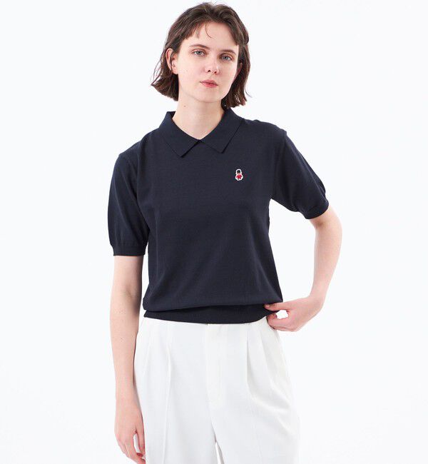 MACKINTOSH PHILOSOPHY「【WEB&一部店舗限定】バッキンガムベア ポロカラーニット」|ニット・セーター|ネイビー