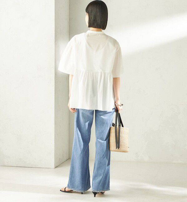 SHIPS for women「〈接触冷感 / 撥水加工〉TEXBRID(R) タフタ ショート スリーブ 羽織 シャツ」|シャツ・ブラウス|