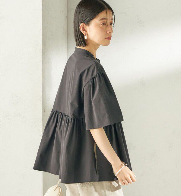 SHIPS for women「〈接触冷感 / 撥水加工〉TEXBRID(R) タフタ ショート スリーブ 羽織 シャツ」|シャツ・ブラウス|