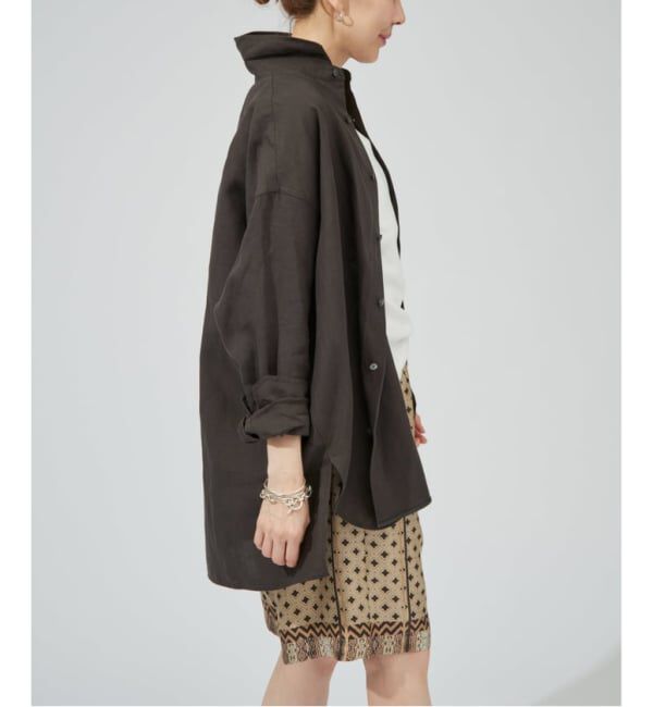 VERMEIL par iena「TICCA ティッカ 別注リネンスクエアビッグシャツ TBFS-543」|シャツ・ブラウス|