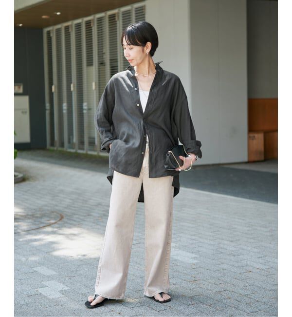 VERMEIL par iena「TICCA ティッカ 別注リネンスクエアビッグシャツ TBFS-543」|シャツ・ブラウス|