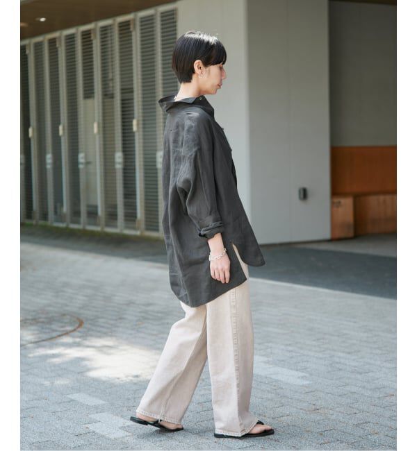 VERMEIL par iena「TICCA ティッカ 別注リネンスクエアビッグシャツ TBFS-543」|シャツ・ブラウス|
