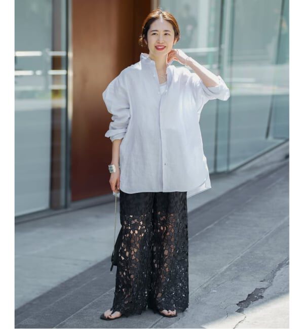 VERMEIL par iena「TICCA ティッカ 別注リネンスクエアビッグシャツ TBFS-543」|シャツ・ブラウス|