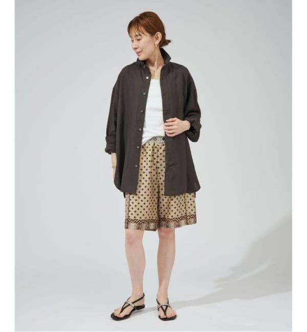VERMEIL par iena「TICCA ティッカ 別注リネンスクエアビッグシャツ TBFS-543」|シャツ・ブラウス|