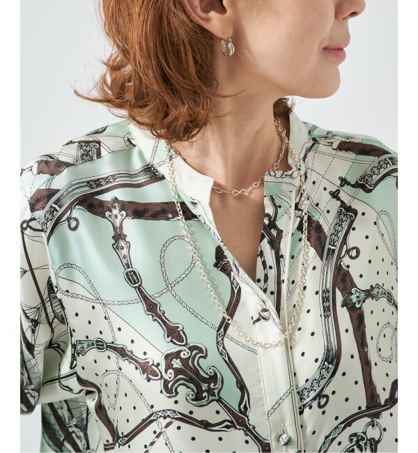 VERMEIL par iena「manipuri マニプリ ロングシャツ 別注 ビットバルーン」|シャツ・ブラウス|